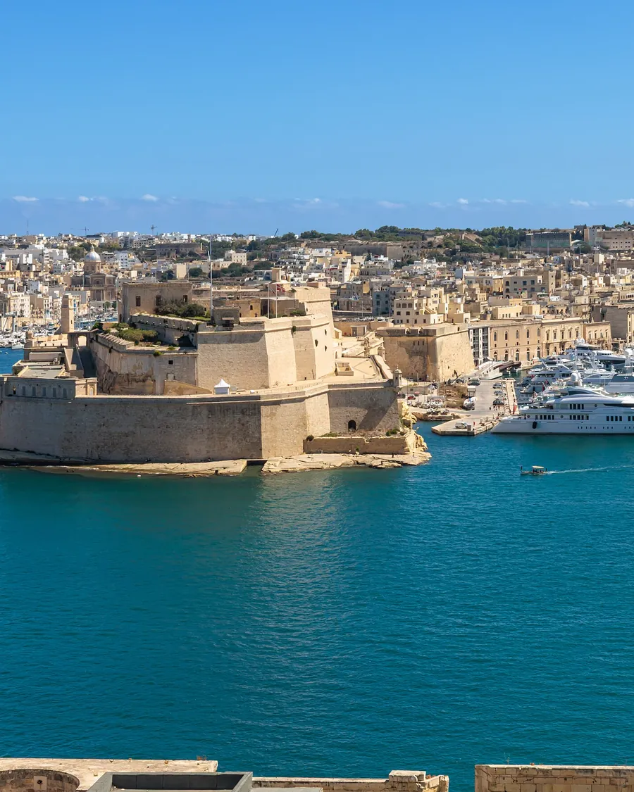 Fort St Angelo across the Grand Harbour, Malta